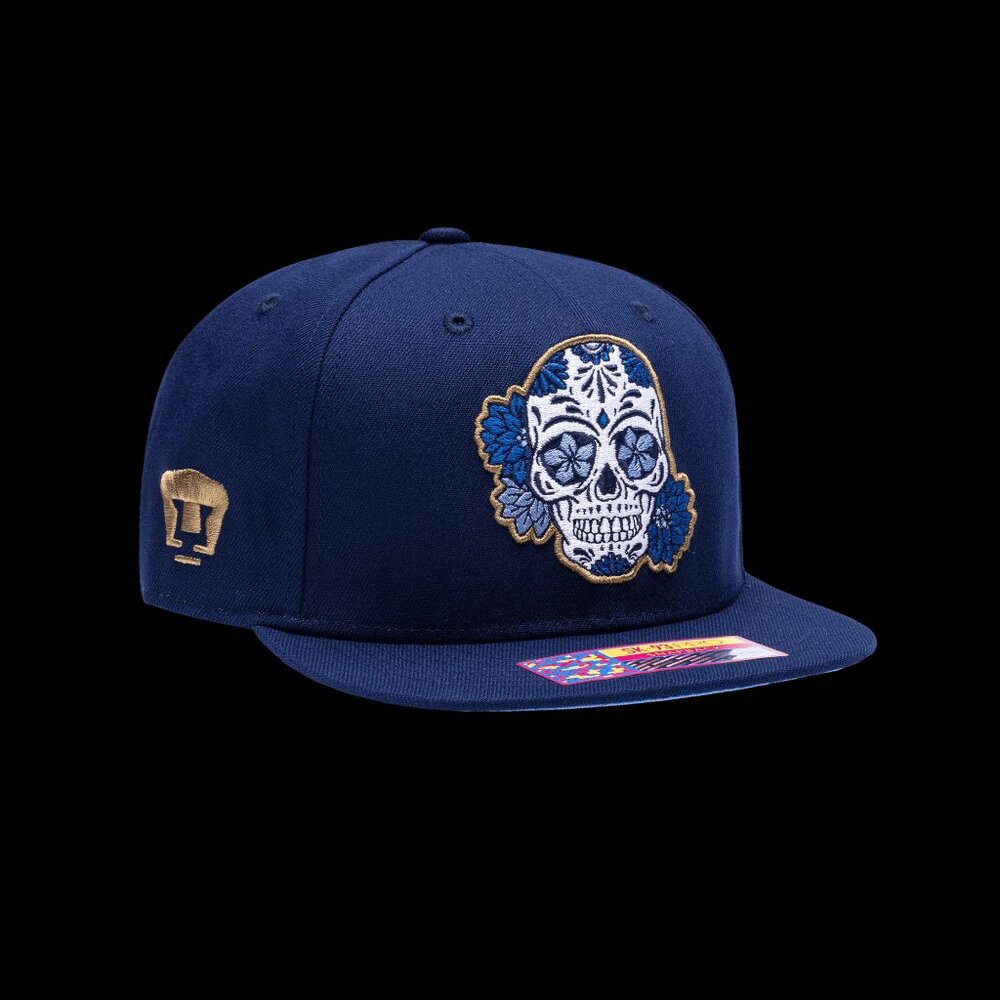 Fan Ink Liga MX Puna Unams Day of the Dead Dia de Los Muertos Snapback Hat Cap